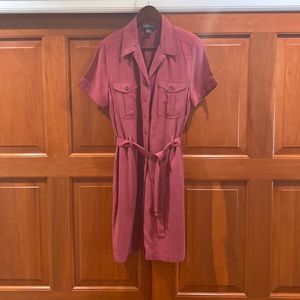 Silk shirt dress